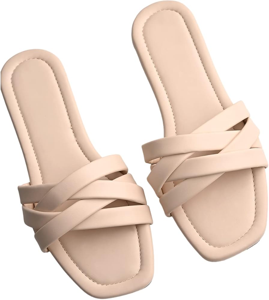 White zig zag Flat slip ons 